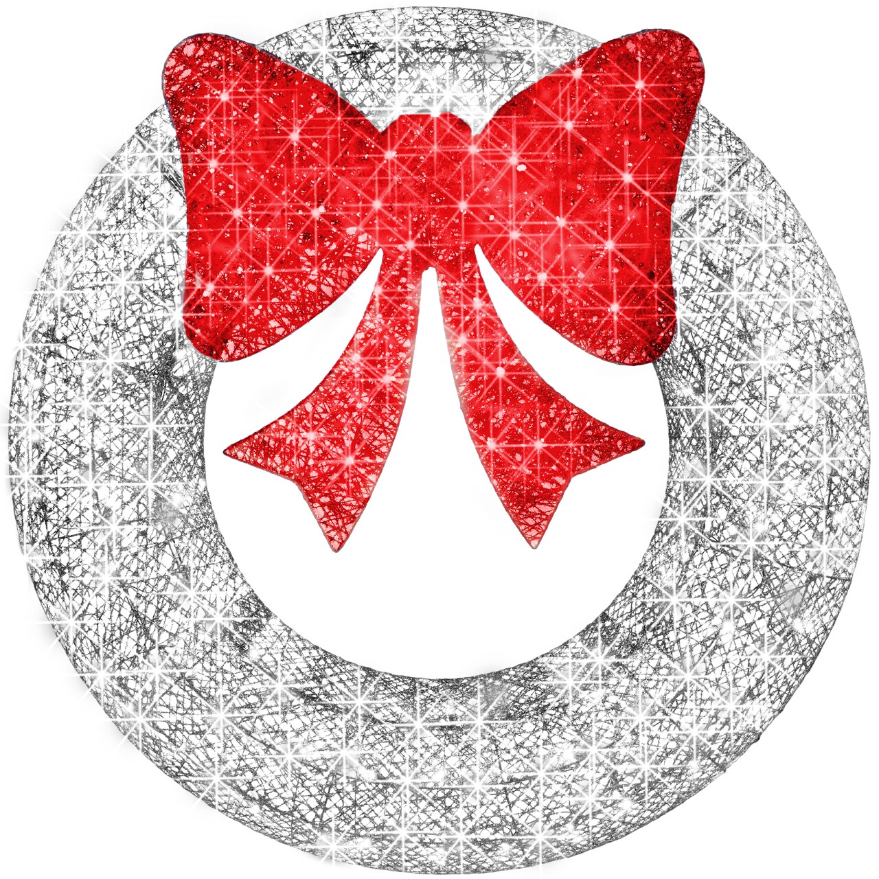 Best Choice Products 48in Pre-Lit Outdoor Christmas Wreath, LED Metal Holiday Décor w/ 140 Lights, Bow